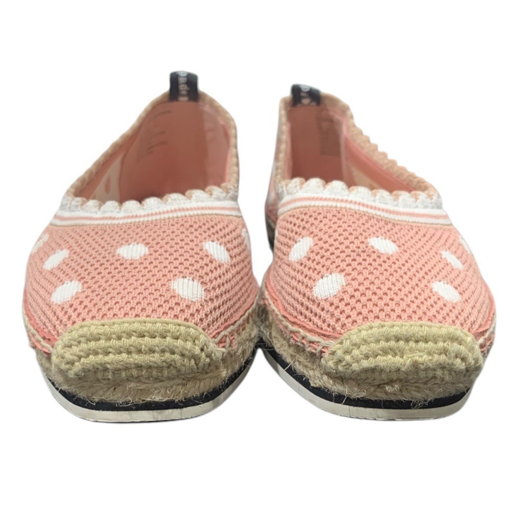 Kate Spade Knottingham Scallop Polka Dot Espadrilles Lace Women's 9B PINK - Picture 5 of 9